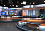 design realistic 3d TV studio, news studio, broadcast set and virtual studio